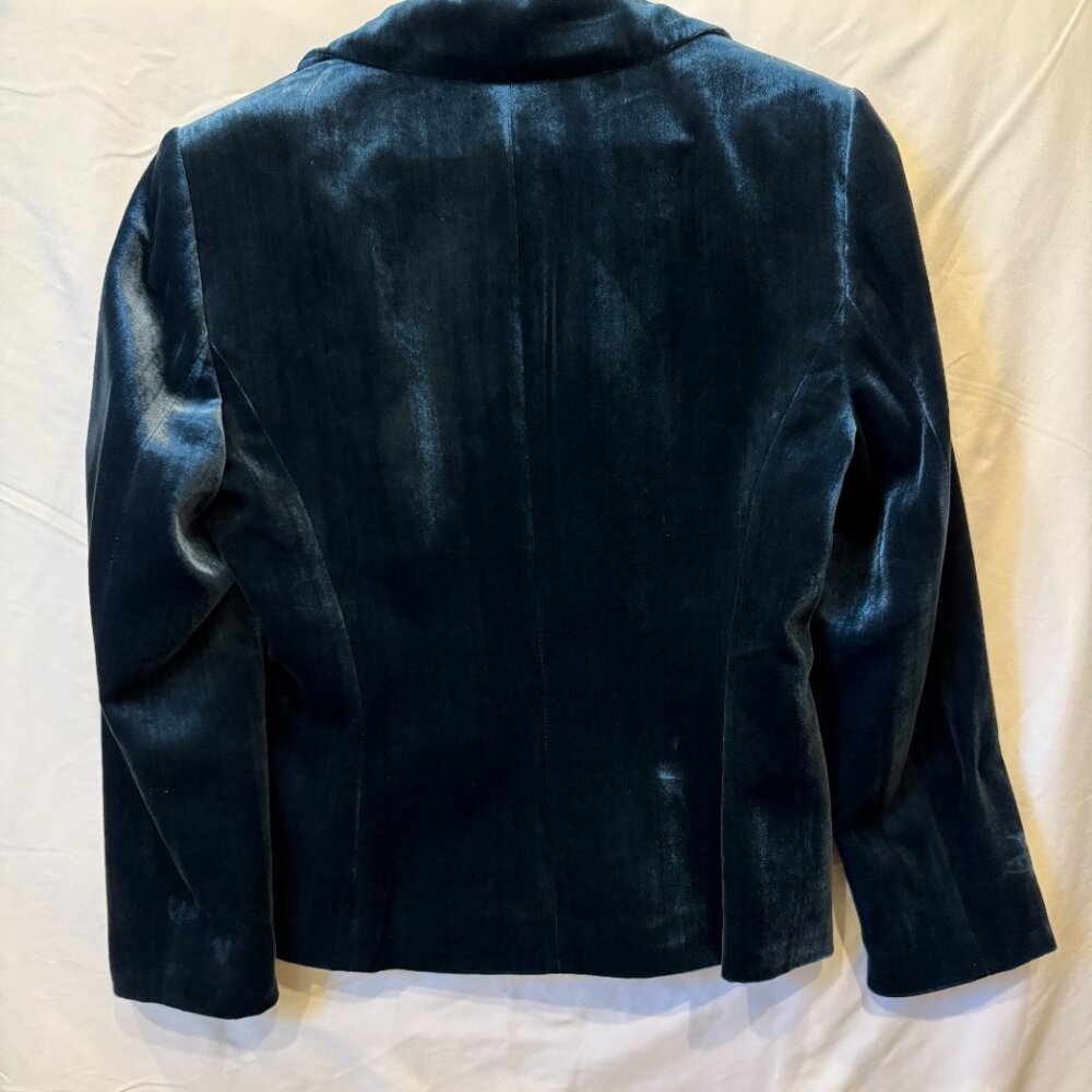 Apriori Velvet Blazer Navy Size 10 - Picture 5 of 7